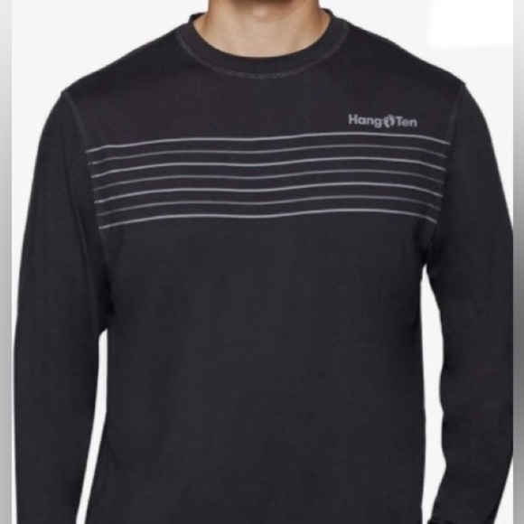 Hang Ten Men’s Rashguard Long Sleeve, dark grey L NWT - Picture 1 of 3